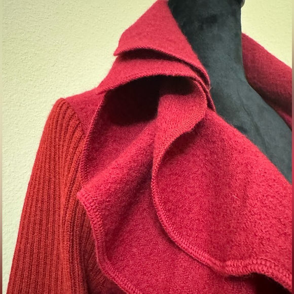 Carole Little Burgundy-Red Cardigan Sweater M💕 - Picture 3 of 6